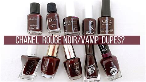 chanel nail polish rouge noir dupe|Chanel vamp lipstick dupe.